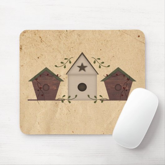 Primitieve Vogelhuizen Mousepad Muismat (Met muis)