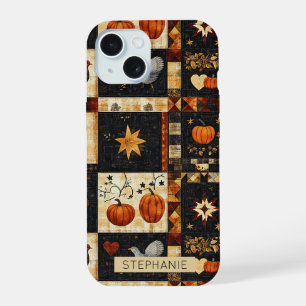 Primitieve Volkskunst Dekbedpatroon Rustige Herf iPhone 15 Case