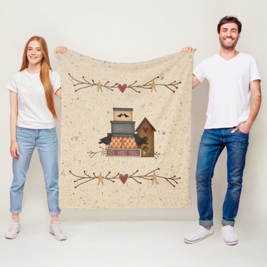 Primitieve vrienden van de familie Faith Fleece Deken (In situ)