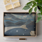 Primitieve vrouw met losse vispisserij tissuepapier (Geschenk)