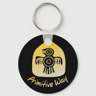 Primitieve weg sleutelhanger
