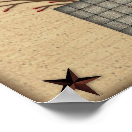 Primitieve Welkomstprinter voor mandje Poster (Hoek)