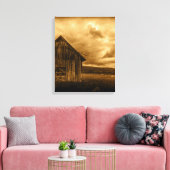 Primitieve westerne boerderij oude schuur canvas afdruk (Insitu (Woonkamer))