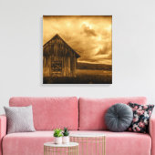 Primitieve westerne boerderij oude schuur canvas afdruk (Insitu (Woonkamer))