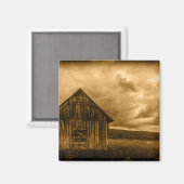 Primitieve westerne boerderij oude schuur magneet (Voorkant / Achterkant)