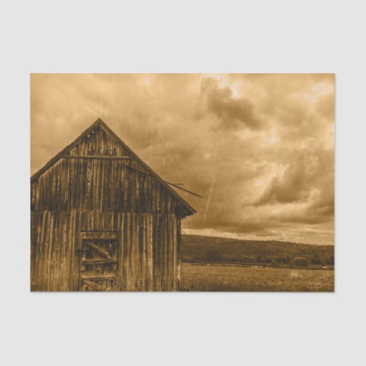 Primitieve westerne boerderij oude schuur tissuepapier (Voorkant)