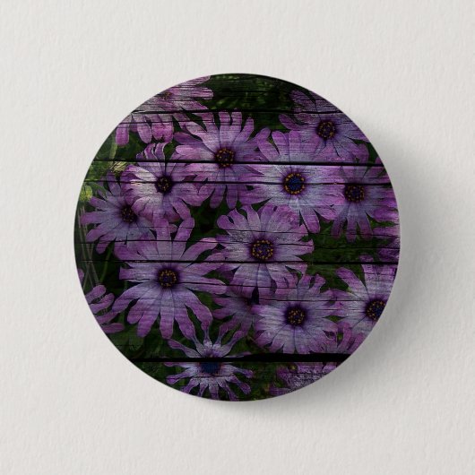 Primitieve Westerne Country Barn Board paarse made Ronde Button 5,7 Cm (Voorkant)