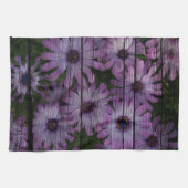 Primitieve Westerne Country Barn plank paarse made Theedoek (Horizontaal)