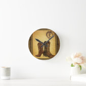 primitieve westerne hoefijzer cowboylaarzen ronde klok (Huis)