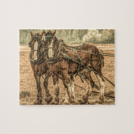 Primitieve Westerne land boerderij Legpuzzel (Horizontaal)