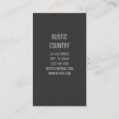 Primitieve Westerne landendelhouten eenden Visitekaartje (Achterkant)