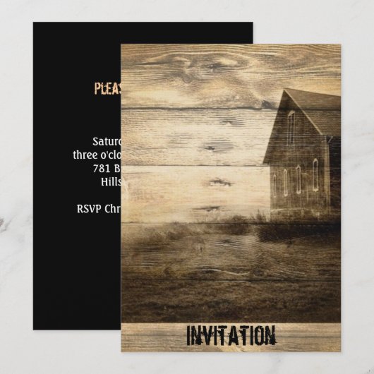 primitieve westerne landschapskool kaart (Voorkant / Achterkant)