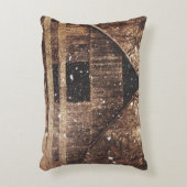 Primitieve wintersneeuwlandlandelijke oude Barn Decoratief Kussen (Voorkant(Verticaal))