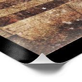 Primitieve wintersneeuwlandlandelijke oude Barn Perfect Poster (Hoek)