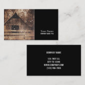 Primitieve wintersneeuwlandlandelijke oude Barn Visitekaartje (Voorkant / Achterkant)