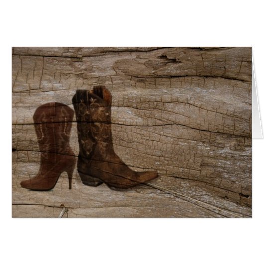 Primitieve Wood grain Western country cowboy boots (Voorkant Horizontaal)