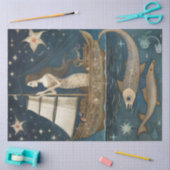 Primitieve zeemeermin in de Keltische oceaanontbin Tissuepapier (Craft)