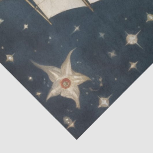 Primitieve zeemeermin in de Keltische oceaanontbin Tissuepapier (Detail)