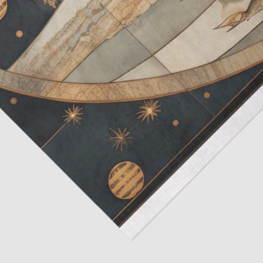 Primitieve zeemeermin Neutral Coastal Art Decoupag Tissuepapier (Detail)