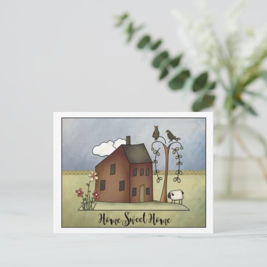 Primitieve Zoutbox Home Housewarming Party | Uitnodiging Briefkaart (Staand voorkant)