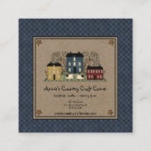 Primitieve Zoutkist Wilg Boom en Schaap Vierkante Visitekaartje (Voorkant)