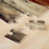 Primitive Americana Barn Wood American Flag Legpuzzel (Zijkant)