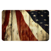 Primitive Americana Barn Wood American Flag Magneet (Horizontaal)