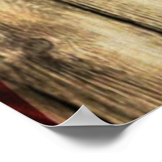 Primitive Americana Barn Wood American Flag Poster (Hoek)