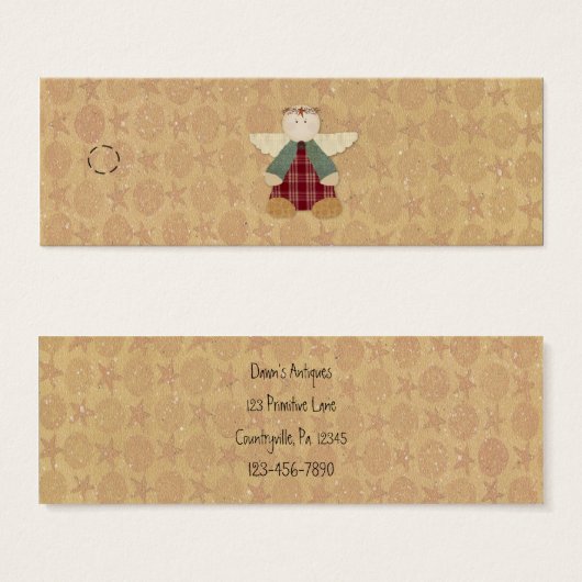 Primitive Angel Hang Label Mini Visitekaartjes (Voorkant /achterkant)