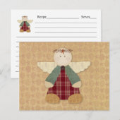 Primitive Angel Recipe Card Briefkaart (Voorkant / Achterkant)