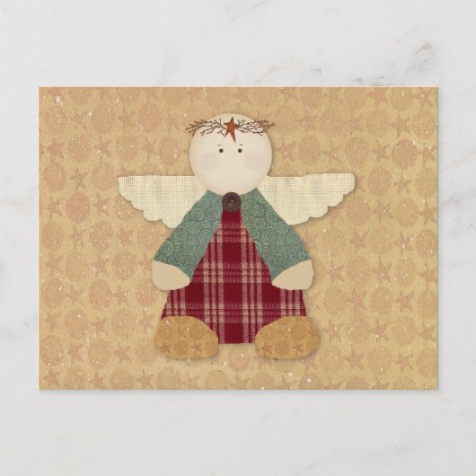 Primitive Angel Recipe Card Briefkaart (Voorkant)