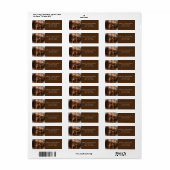 Primitive Barn Wood farmhouse bruiloft Etiket (Full Sheet)