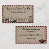 Primitive Country Candle & Scents Visitekaartje (Voorkant / Achterkant)