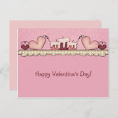 Primitive Country Hearts Candles Valentijnse Kaart (Voorkant / Achterkant)