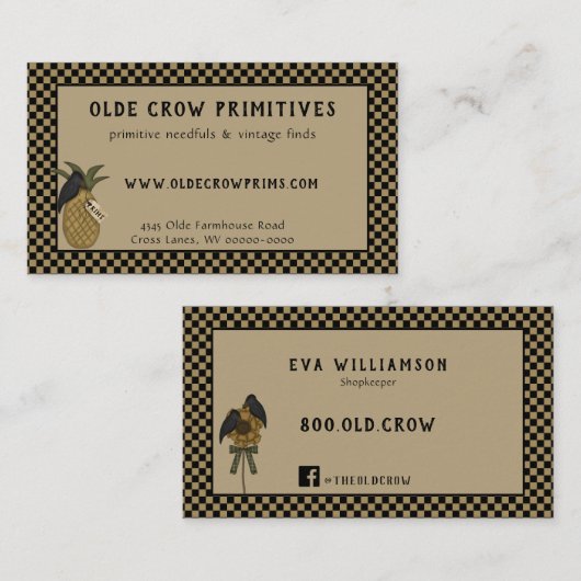 PRIMITIVE CROW LAND CRAFTER VISITEKAARTJE (Voorkant / Achterkant)