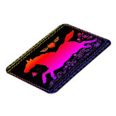 PRIMITIVE FOLK ART RUNNING HORSE EQUINE SILHOUETTE MAGNEET (Linkerzijde)