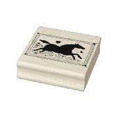 PRIMITIVE FOLK ART RUNNING HORSE, SILHOUETTE RUBBERSTEMPEL (Stempel)