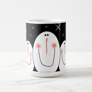 Primitive Folk Art Snowman Koffiemok