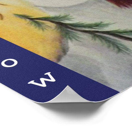 Primitive Folk Art Snowman Poster (Hoek)