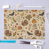 Primitive Folk Art Thanksgiving Tissuepapier (Craft)