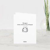 Primitive Folk Snowman Kerstmis Feestdagen Kaart (Achterkant)