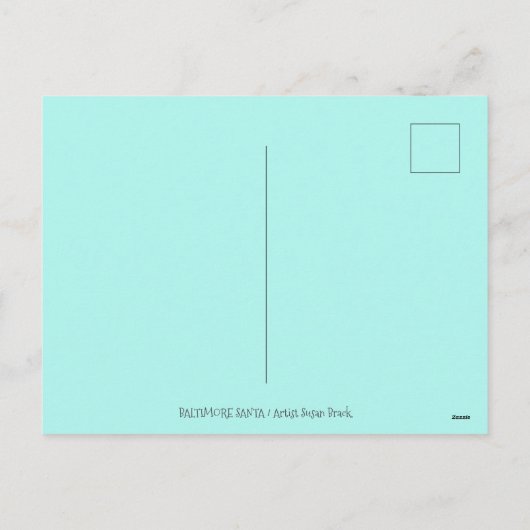 PRIMITIVE FOLKART BALTIMORE QUILT FATHER CHRISTMAS FEESTDAGENKAART (Achterkant)