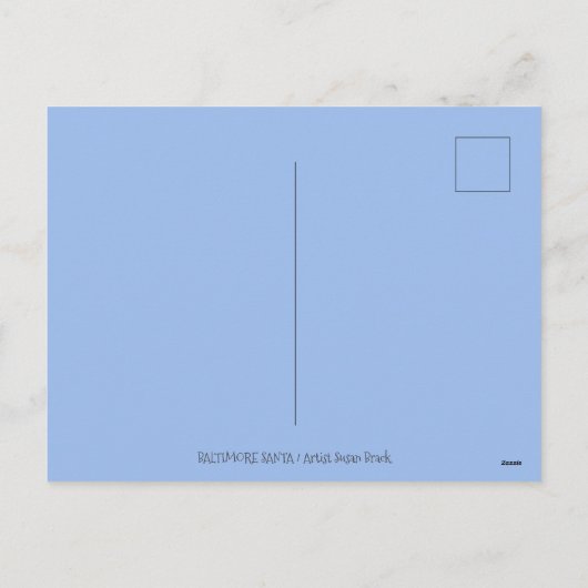 PRIMITIVE FOLKART BALTIMORE QUILT FATHER CHRISTMAS FEESTDAGENKAART (Achterkant)