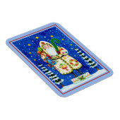 PRIMITIVE FOLKART BALTIMORE QUILT FATHER CHRISTMAS MAGNEET (Rechterzijde)