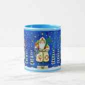 PRIMITIVE FOLKART BALTIMORE QUILT FATHER CHRISTMAS MOK (Midden)