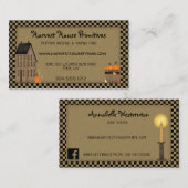 Primitive Harvest House Rustic Country Custom Visitekaartje (Voorkant / Achterkant)