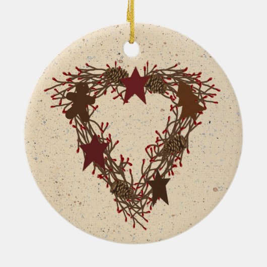 Primitive Holiday Wreator Ornament (Achterkant)