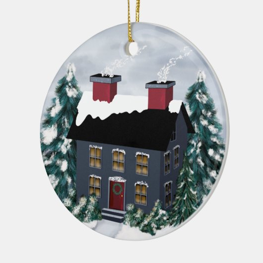 Primitive kerstscene House Ornament (Links)