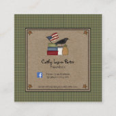 Primitive Rusty Stars Homespun Visitekaartje (Achterkant)