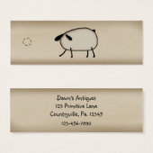 Primitive Sheep Skinny Hang Label Mini Visitekaartjes (Voorkant /achterkant)